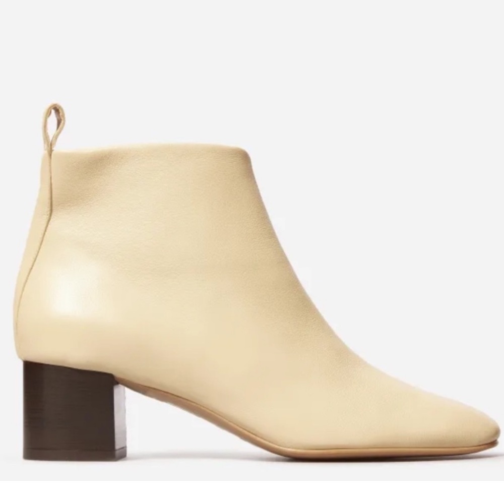 NWT Everlane Ecru‎ The Day Boot 10 Light Tan Heeled Bootie Size 10 - Picture 3 of 14